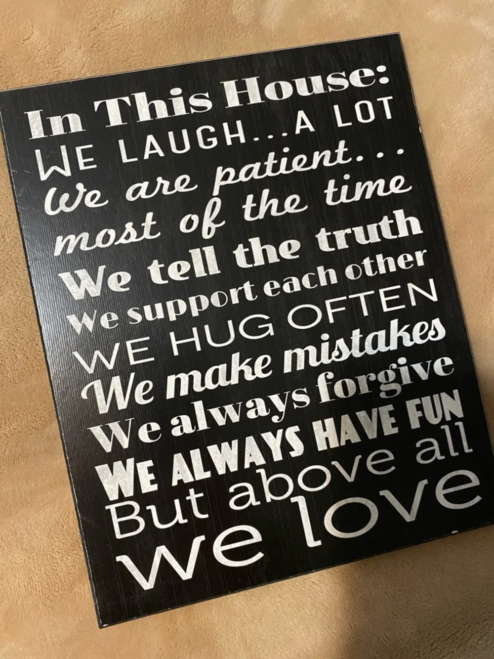 ‘In This House' Inspirational Wall Plaque - Home Wall Decor